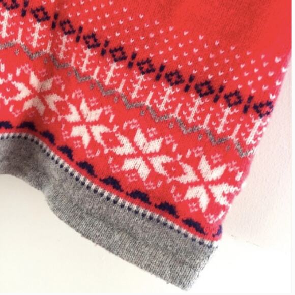 Baby Boden Fair Isle Red Knit Sweater Dress 6-12 Months - Picture 3 of 5